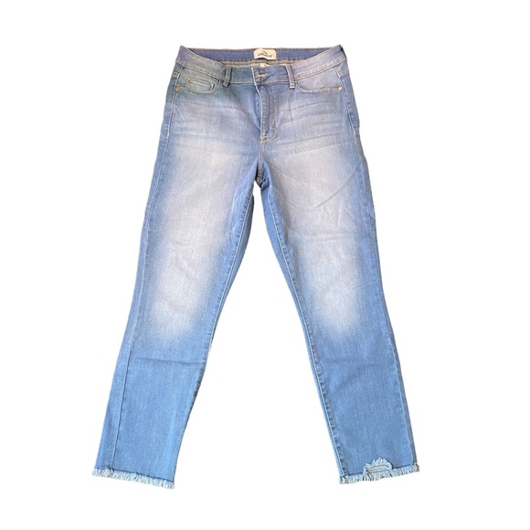 JORDACHE HIGH-WAISTED Med-Light Stretch Jeans Size12 - Picture 2 of 13